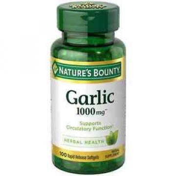 Nature&#039;s Bounty Garlic 1000 mg Softgels 100 ea
