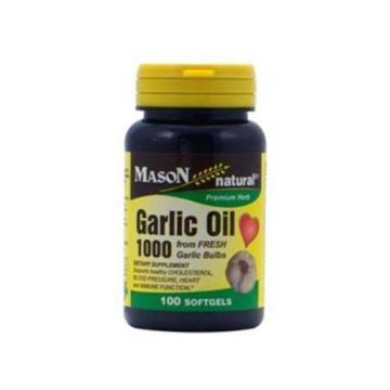 100 SOFTGELS GARLIC OIL 1000 mg CONCENTRATE lower cholesterol Supplement cardio