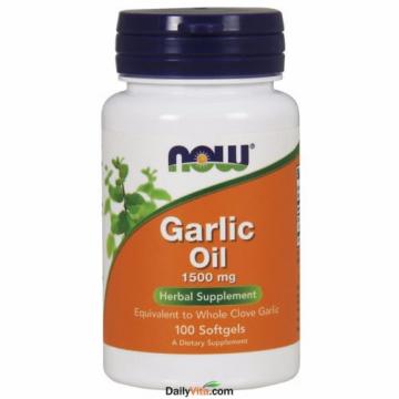 NOW FOODS Garlic Oil Triple 3 x Strength 1500 mg 100 Softgels FRESH Made In USA