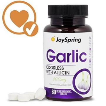 2 PACK Garlic Pills Odorless for Blood Pressure Immunity and Heart Support