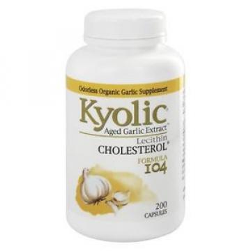 Kyolic Aged Garlic Formula 104 Extract Cholesterol (200 Capsules)