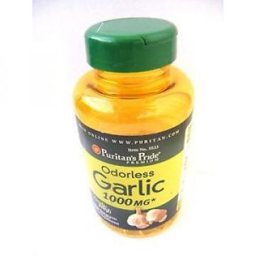Puritan&#039;s Odorless Garlic 1000mg Cholesterol Health 250 Softgels Very Fresh