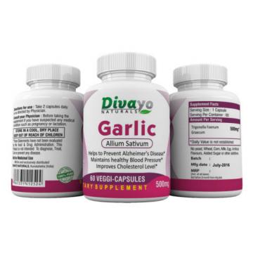 Garlic 500 mg Capsules - ALLIUM SATIVUM