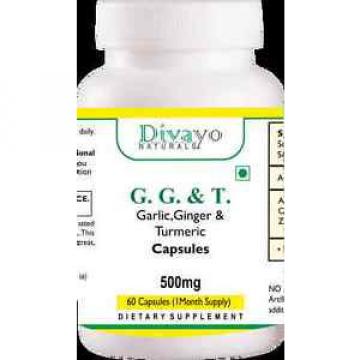 Ginger+Garlic &amp; Turmeric Capsules by Divayo Naturals From India