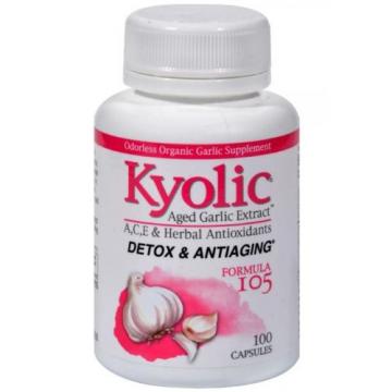 Kyolic Aged Garlic Extract Detox and Anti-Aging Formula 105 - 100 Capsules