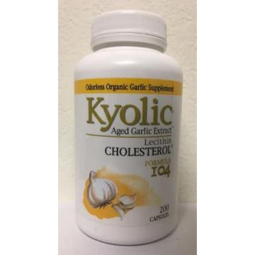 (New) Kyolic Aged Garlic Extract Cholesterol Formula 104 - 200 Capsules