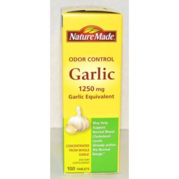 Nature Made Garlic 1250mg Odor Control Gluten Free  Expires January 2020