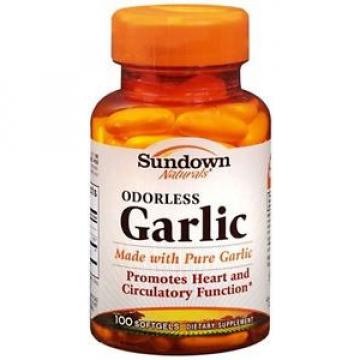Sundown Naturals Odorless Garlic Softgels 100 Soft Gels (Pack of 3)