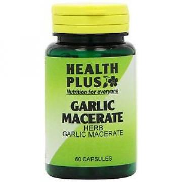 Health Plus Garlic Macerate 530mg Digestive Health Plant Supplement -60 Capsules