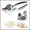 Garlic Press Heavy Duty Metal Crusher Squeezer Presser Rubber Grip Kitchen Tool