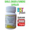 Veggie Capsules Garlic,Ginger &amp; Turmeric 500 mg Herbal Capsules