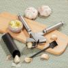 Zestkit Garlic Press and Peeler, Stainless Steel Mincer and Silicone Tube