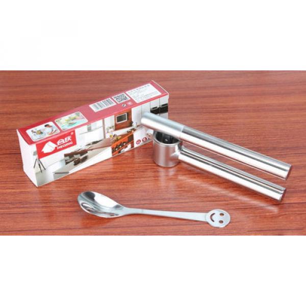 Stainless Steel Garlic Press Crusher Squeezer Masher Home Kitchen Mincer Tools #5 image