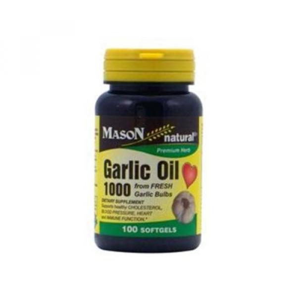 100 SOFTGELS GARLIC OIL 1000 mg CONCENTRATE lower cholesterol Supplement cardio #1 image