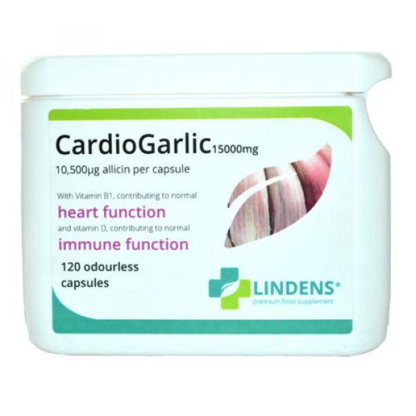 Garlic 15000mg Odourless Capsules (“CardioGarlic”) 120 Pack Cardio Heart Support #1 image