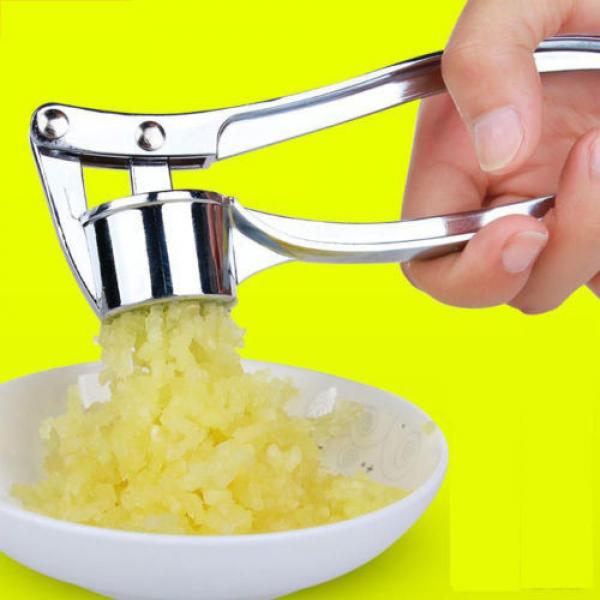 Stainless Steel Garlic Press Crusher Squeezer Masher Home Kitchen Mincer Tool #1 image