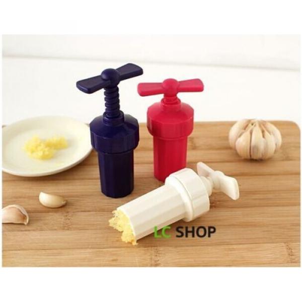 New Kitchen Plastic Garlic press Crusher Presser screw squeeze Color Random #1 image