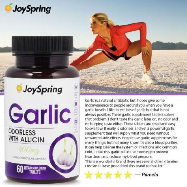 2 PACK Garlic Pills Odorless for Blood Pressure Immunity and Heart Support #2 image