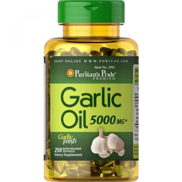 Puritan&#039;s Pride Garlic Oil 5000 mg-250 Rapid Release Softgels #1 image
