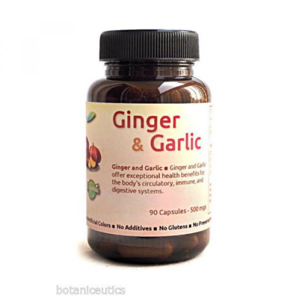 Organic Garlic &amp; Ginger - 90 Capsules: Healthy Circulatory Antioxidant 500 mgs #1 image