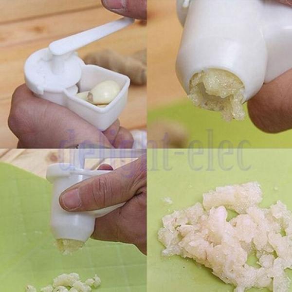 Multifunctional Garlic Ginger Crusher Grinder Press Rotate Kitchen Gadget DE #1 image