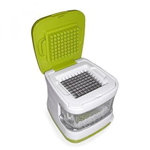 Compact Green Garlic Clear Cube Mincer Slicer Press,Dishwasher Safe Kitchen Tool #5 image