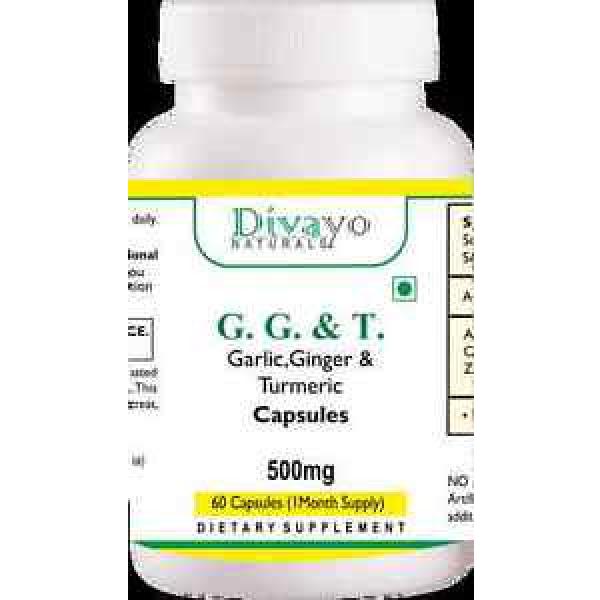 Ginger+Garlic &amp; Turmeric Capsules by Divayo Naturals From India #1 image