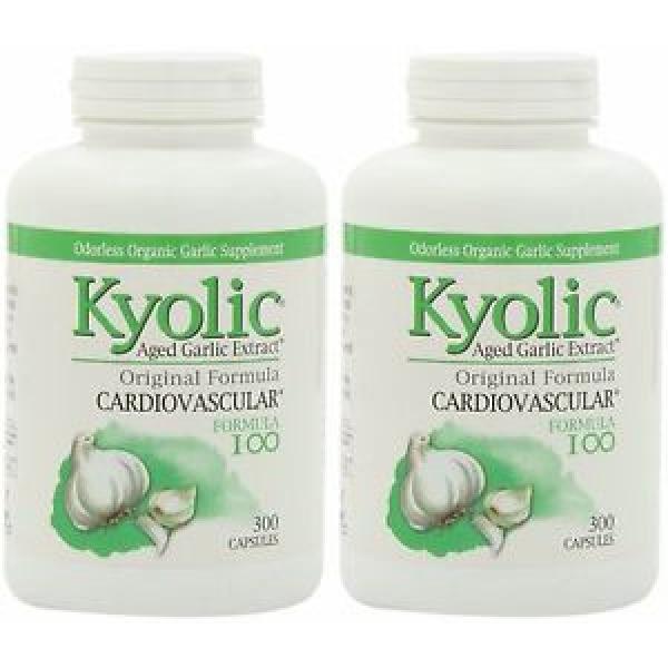 Lot of 2 (300 + 300 caps) Kyolic Aged Garlic Cardiovascular Original Formula 100 #1 image