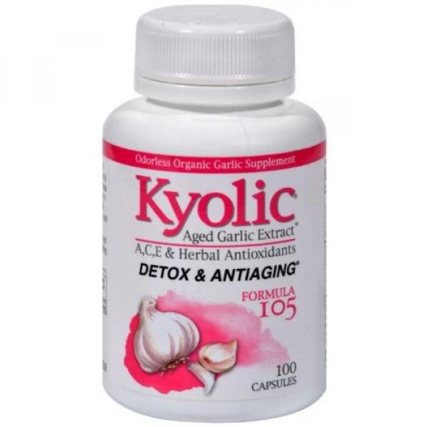 Kyolic Aged Garlic Extract Detox and Anti-Aging Formula 105 - 100 Capsules #1 image