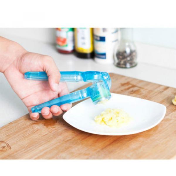 Garlic Press Plastic Ginger Crusher Kitchen Gadget Vegetable Chopper Slicer Tool #1 image
