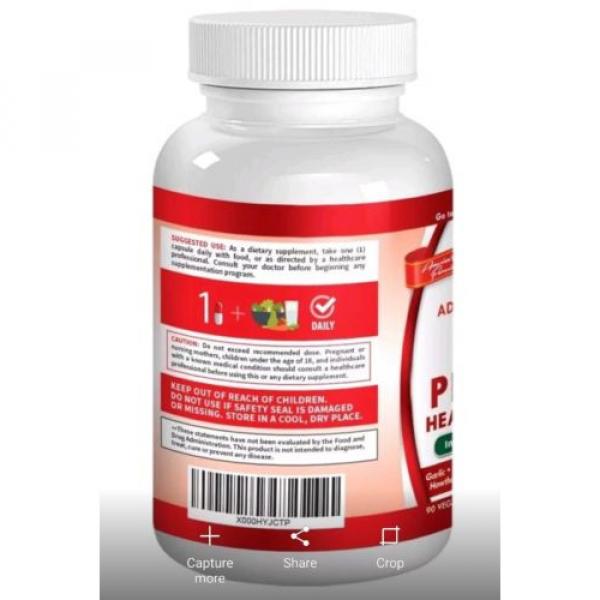 #1 Blood Pressure Supplement With Garlic Hawthorn Hibiscus | 90 Caps | 3/19 #3 image