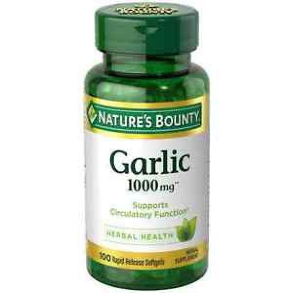 Nature&#039;s Bounty Garlic 1000 mg Softgels 100 ea (Pack of 7) #1 image