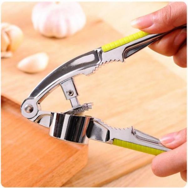 Garlic Press Hand Presser Crusher Ginger Squeezer Slicer Masher Kitchen Tool #2 image