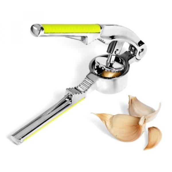 Garlic Press Hand Presser Crusher Ginger Squeezer Slicer Masher Kitchen Tool #3 image