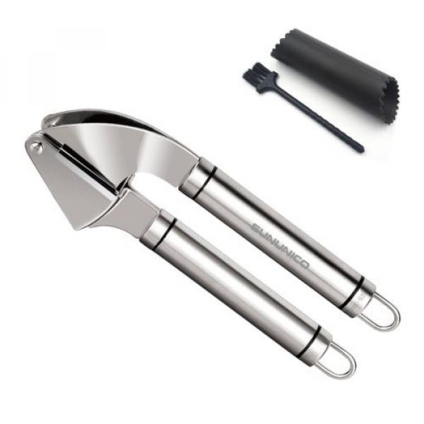 garlic press And Ginger Crusher Kitchen Tool Propresser Stainless Steel New #3 image