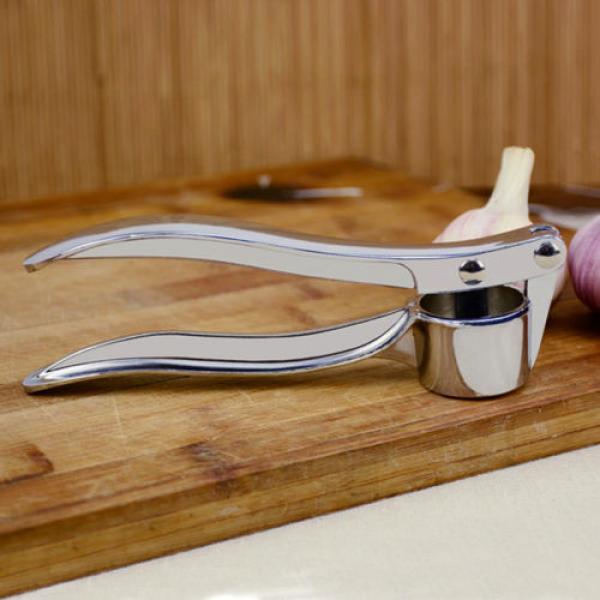Modern Stainless Steel Garlic Press Crusher Squeezer Masher Home Kitchen Tool #2 image