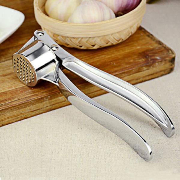 Modern Stainless Steel Garlic Press Crusher Squeezer Masher Home Kitchen Tool #3 image