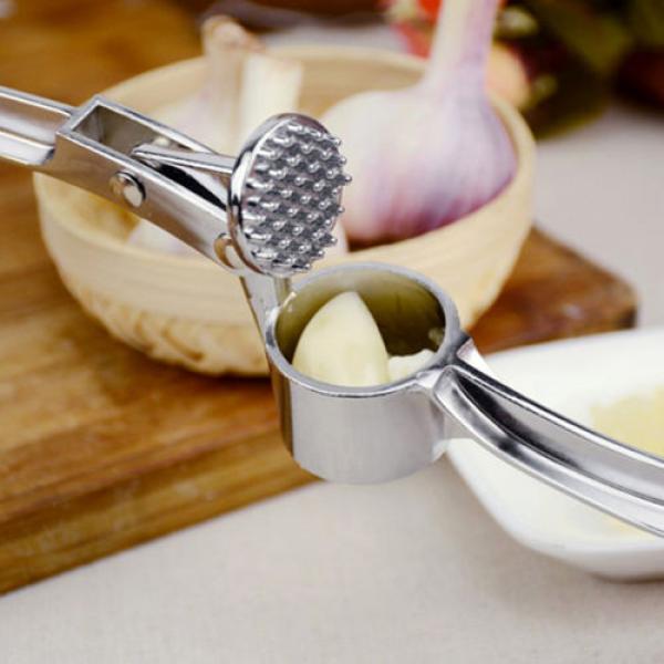Modern Stainless Steel Garlic Press Crusher Squeezer Masher Home Kitchen Tool #4 image