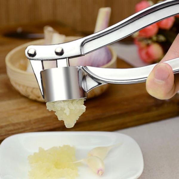 Modern Stainless Steel Garlic Press Crusher Squeezer Masher Home Kitchen Tool #5 image