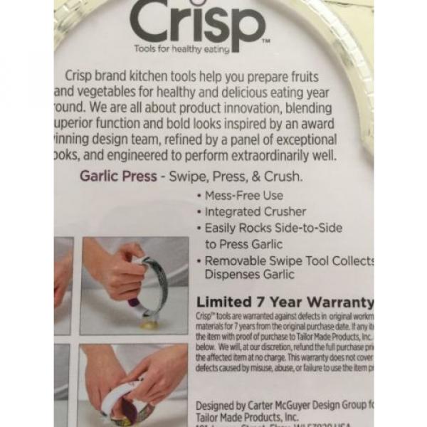 Crisp Garlic Press Crusher Swipe Slicer Crush Slice Kitchen Utensils Tool #4 image