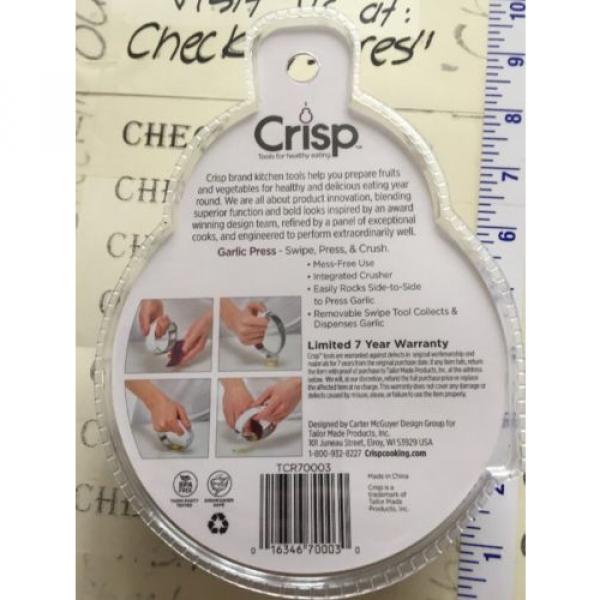 Crisp Garlic Press Crusher Swipe Slicer Crush Slice Kitchen Utensils Tool #5 image