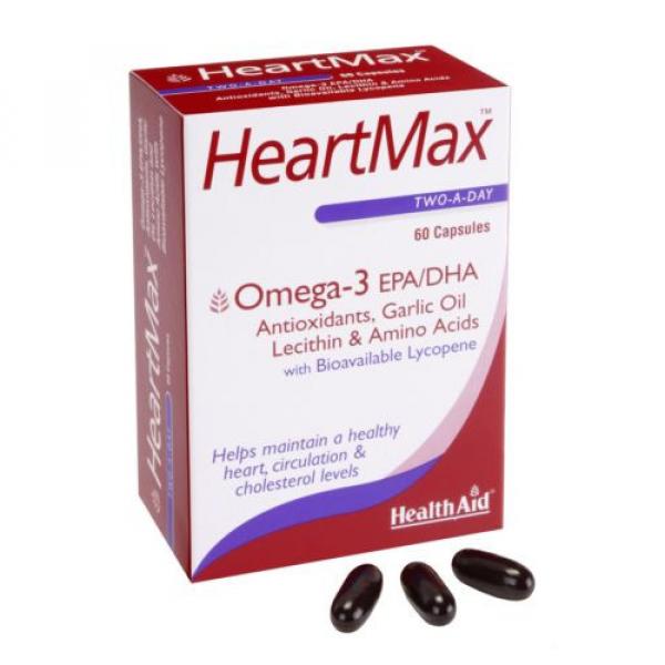 HEALTHAID HEARTMAX 60 CAPSULES - OMEGA-3 ANTIOXIDANTS, GARLIC OIL, LECITHIN #1 image