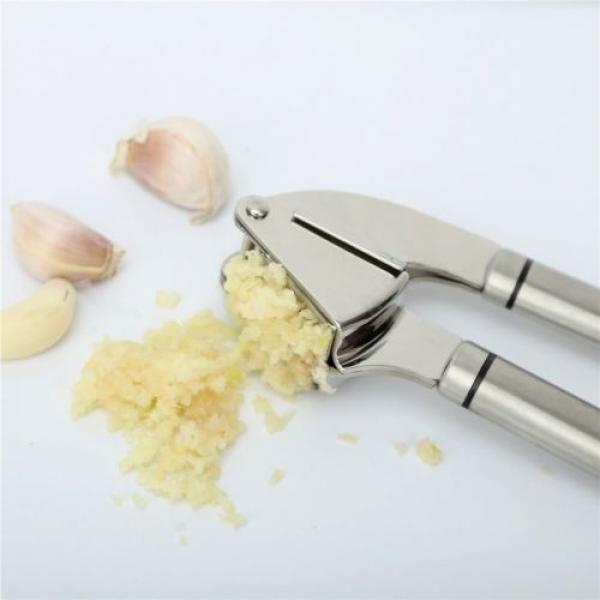 HeyLR Stainless Steel 18/8 Garlic Press Round Handle Crush Garlic Cloves and ... #2 image