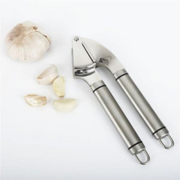 HeyLR Stainless Steel 18/8 Garlic Press Round Handle Crush Garlic Cloves and ... #3 image